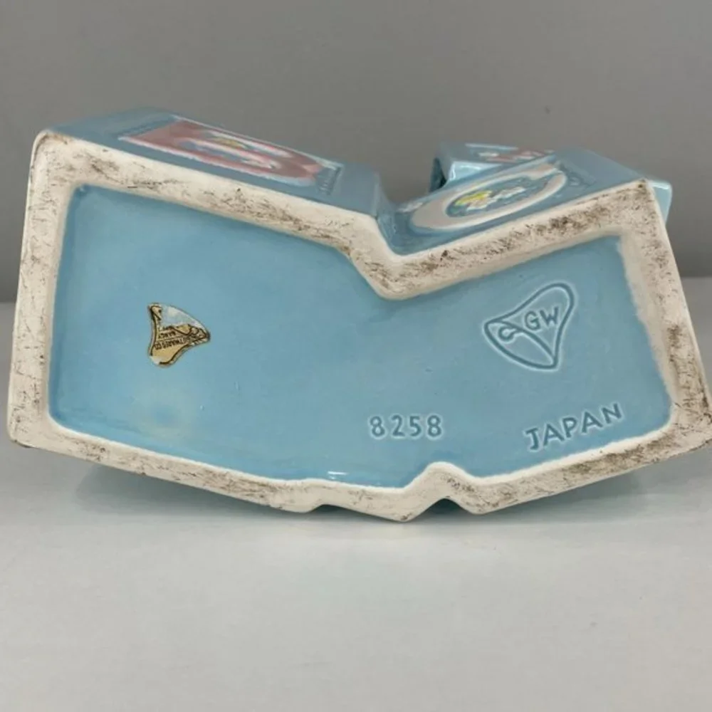 Vintage Nancy Pew Musical ABC Baby Blocks Ceramic Nursery Planter‎